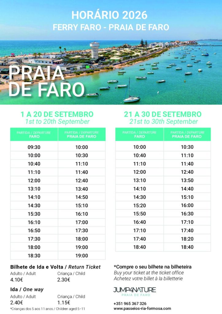 Ferry FARO-PRAIA DE FARO,SETEMBRO