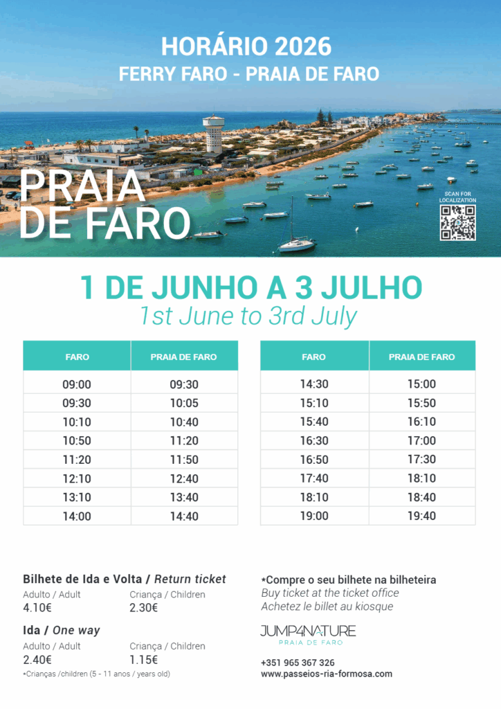 horário ferry Faro 1-6 a 3-7-2026